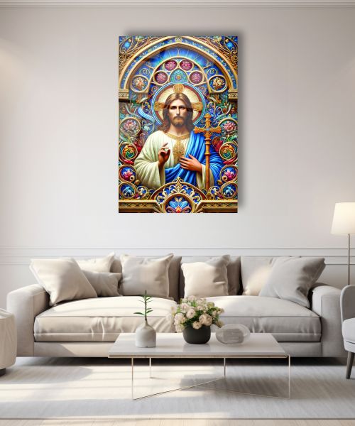 Hz. İsa Haç İşareti Cam Tablo 150x95 