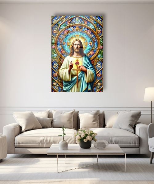 Hz. İsa Haç İşareti Cam Tablo 150x95 