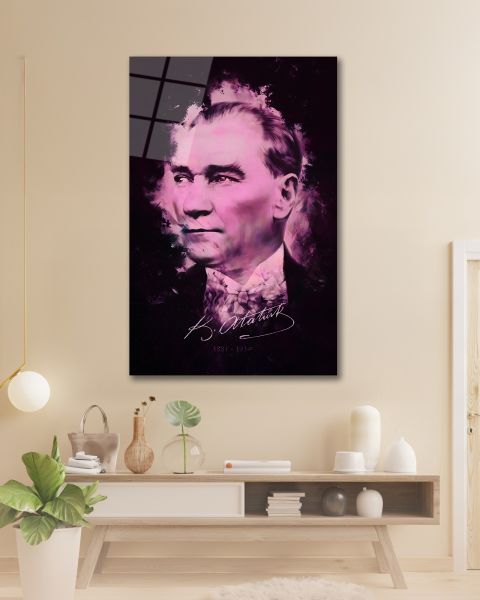 Atatürk Portre Cam Tablo