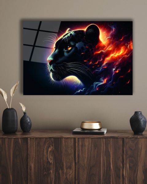 Siyah Jaguar Cam Tablo