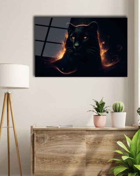 Siyahların Ardında Jaguar Cam Tablo