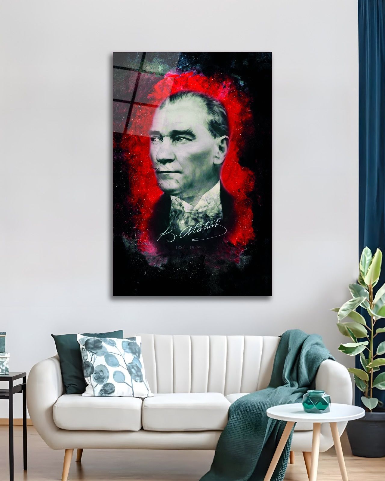 Atatürk Portre Cam Tablo
