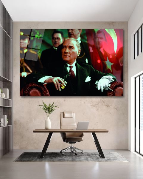 Mustafa Kemal Atatürk Cam Tablo