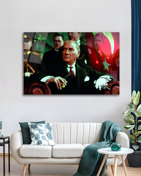 Mustafa Kemal Atatürk Cam Tablo