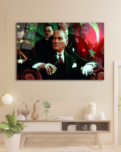 Mustafa Kemal Atatürk Cam Tablo