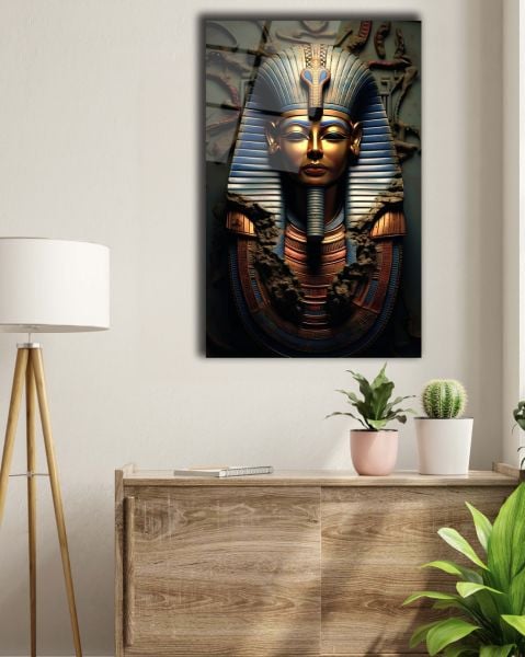 Antik Mısır Pharaoh Cam Tablo