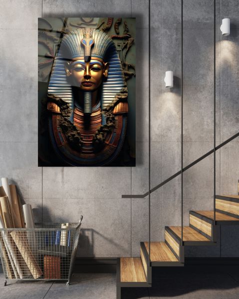 Antik Mısır Pharaoh Cam Tablo