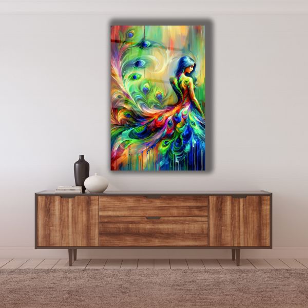 Marjinal Kadın Cam Tablo