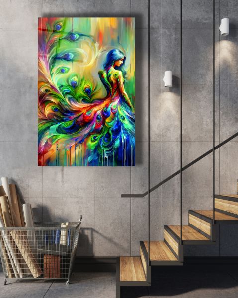 Marjinal Kadın Cam Tablo