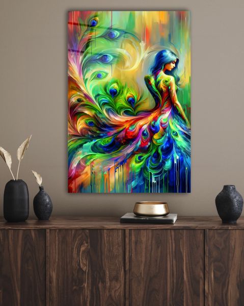 Marjinal Kadın Cam Tablo