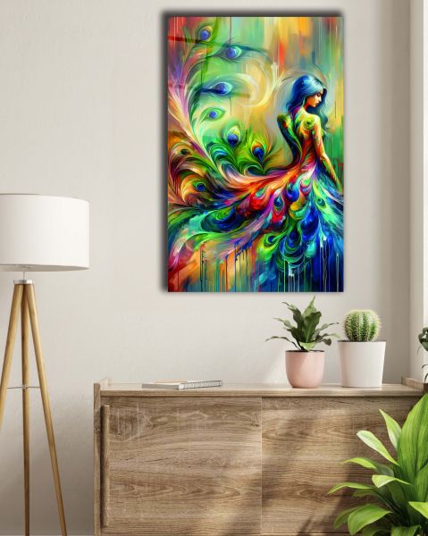 Marjinal Kadın Cam Tablo