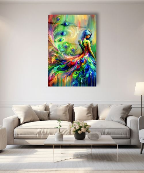 Marjinal Kadın Cam Tablo