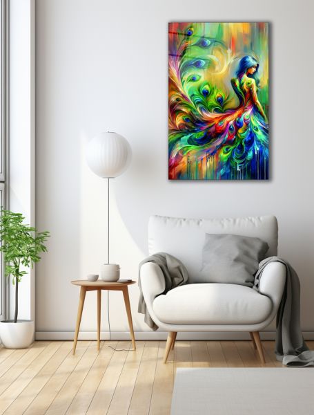 Marjinal Kadın Cam Tablo