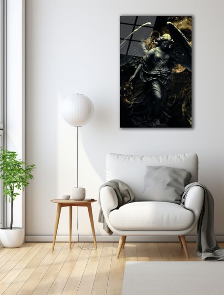 Themis Adalet Tanrıçası Cam Tablo