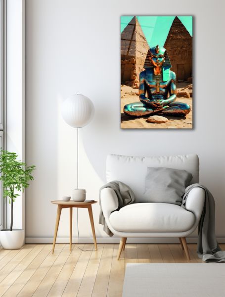 Antik Mısır Pharaoh Cam Tablo