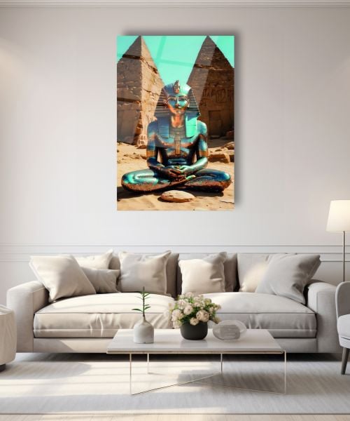 Antik Mısır Pharaoh Cam Tablo