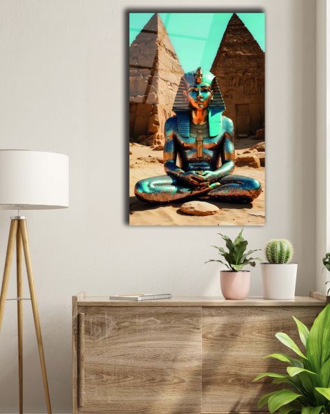 Antik Mısır Pharaoh Cam Tablo