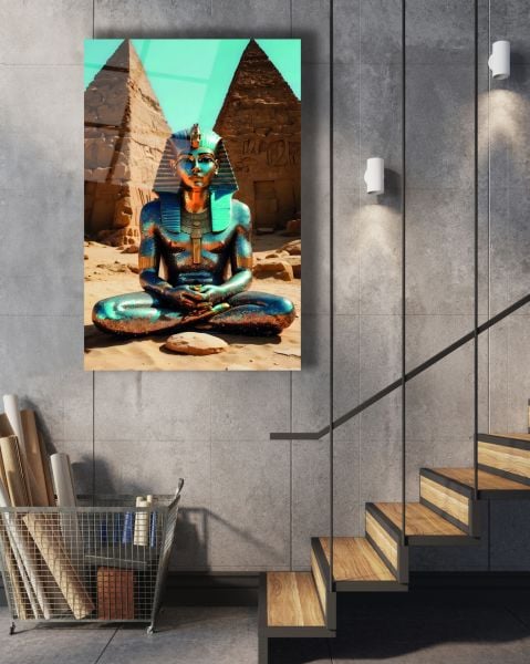 Antik Mısır Pharaoh Cam Tablo