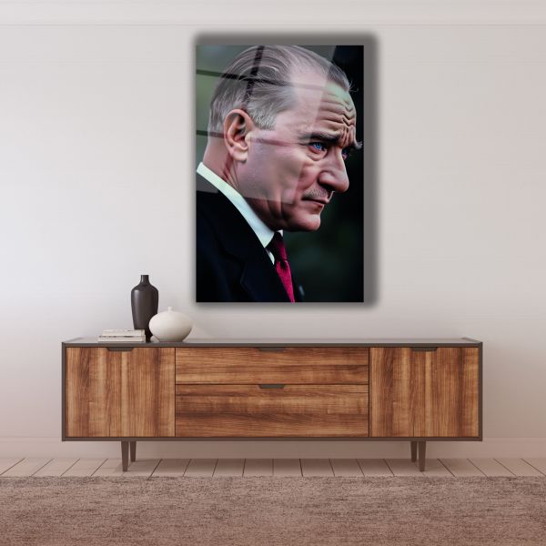 Atatürk Portre Cam Tablo
