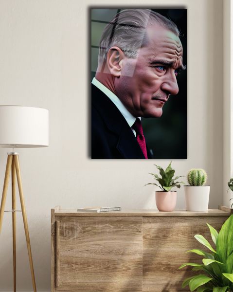 Atatürk Portre Cam Tablo