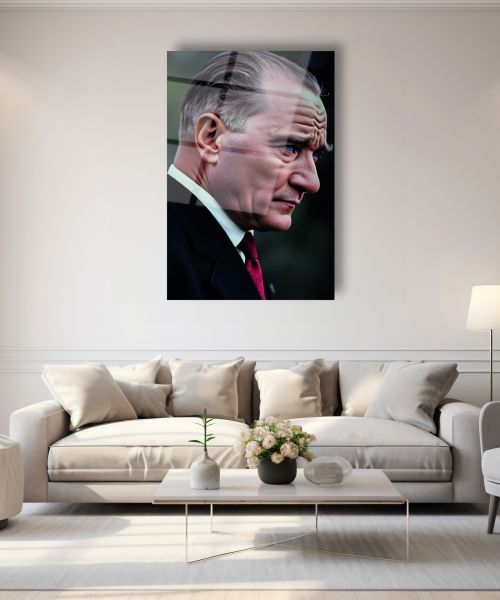 Atatürk Portre Cam Tablo