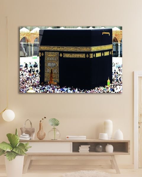 Kabe Kutsal Topraklar Cam Tablo