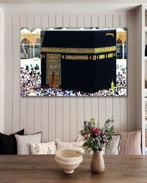 Kabe Kutsal Topraklar Cam Tablo