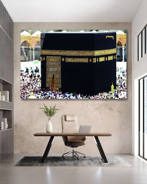 Kabe Kutsal Topraklar Cam Tablo