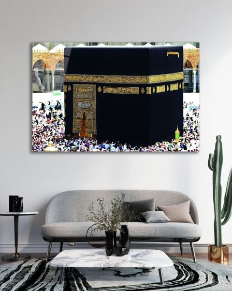 Kabe Kutsal Topraklar Cam Tablo