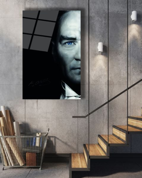Atatürk Portre Cam Tablo