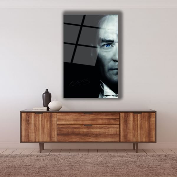 Atatürk Portre Cam Tablo