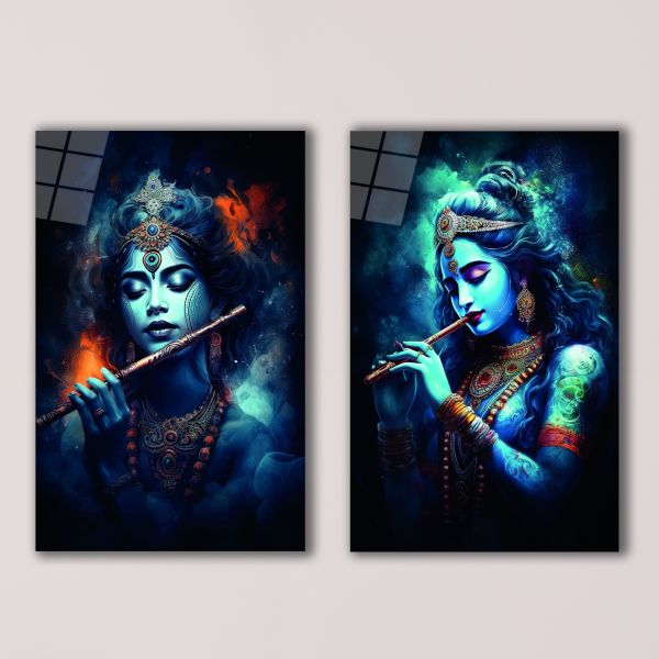 2'li Set Krishna Cam Tablo