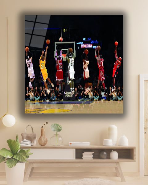 Basketbolcular Kare Cam Tablo