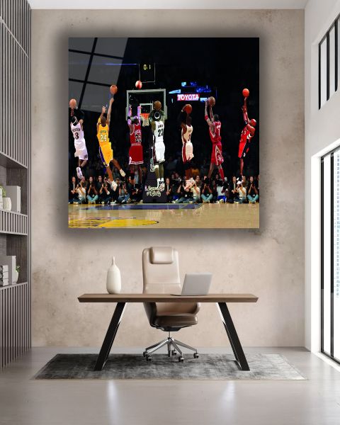 Basketbolcular Kare Cam Tablo