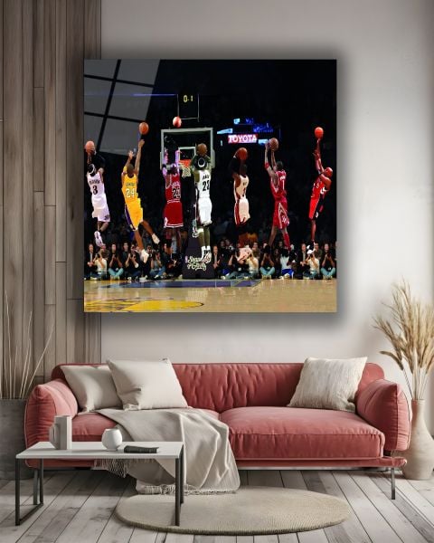 Basketbolcular Kare Cam Tablo