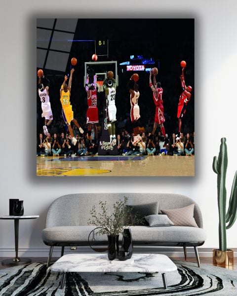 Basketbolcular Kare Cam Tablo