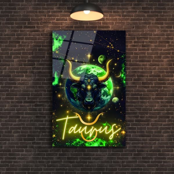 Boğa Burcu (Taurus) Cam Tablo