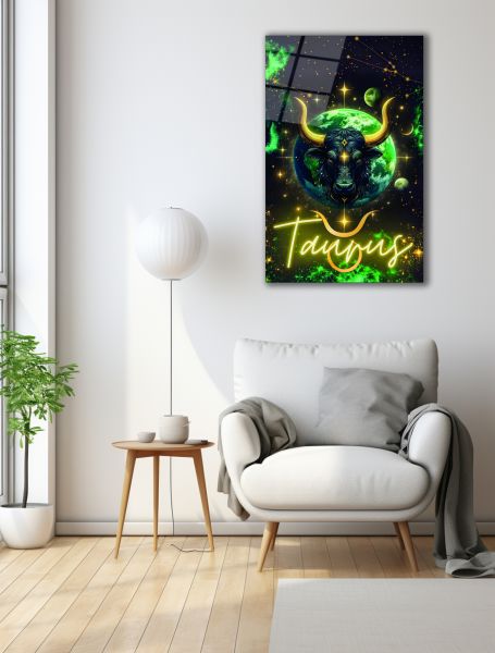 Boğa Burcu (Taurus) Cam Tablo