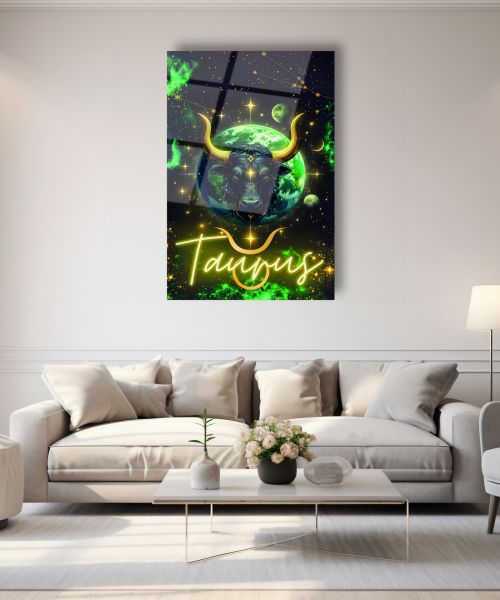 Boğa Burcu (Taurus) Cam Tablo