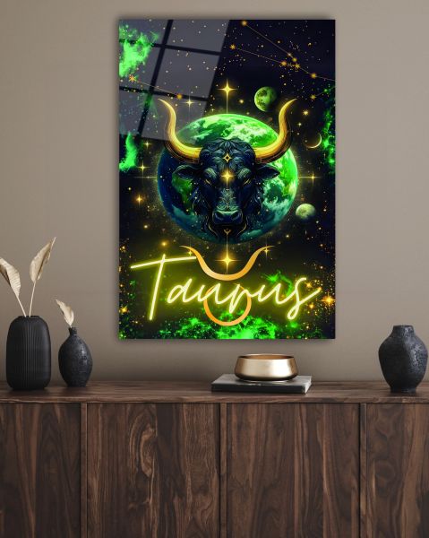 Boğa Burcu (Taurus) Cam Tablo